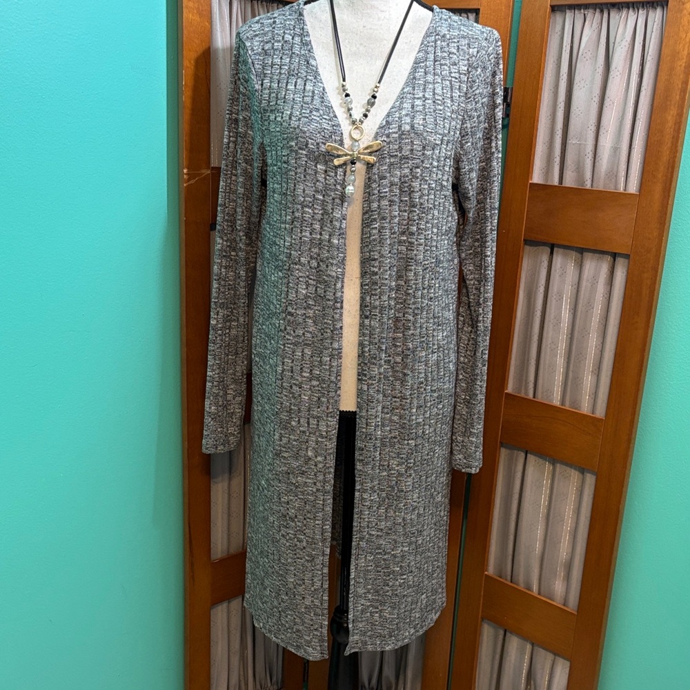 Falls Creek Heather Gray Long Cardigan